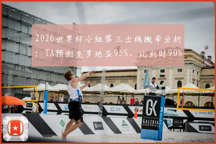 2026世界杯小组第三出线概率分析：TA预测克罗地亚95%、比利时90%领跑，附最新出线形势解读