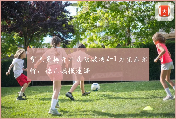 霍夫曼梅开二度助波鸿2-1力克菲尔特,德乙战报速递
